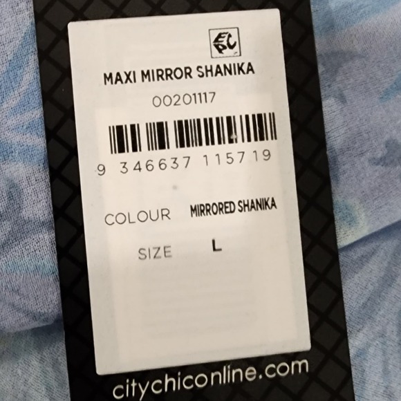 City Chic Shanika Mirror boho Maxi Dress - Sky plus‎ size L 20 - Picture 9 of 11